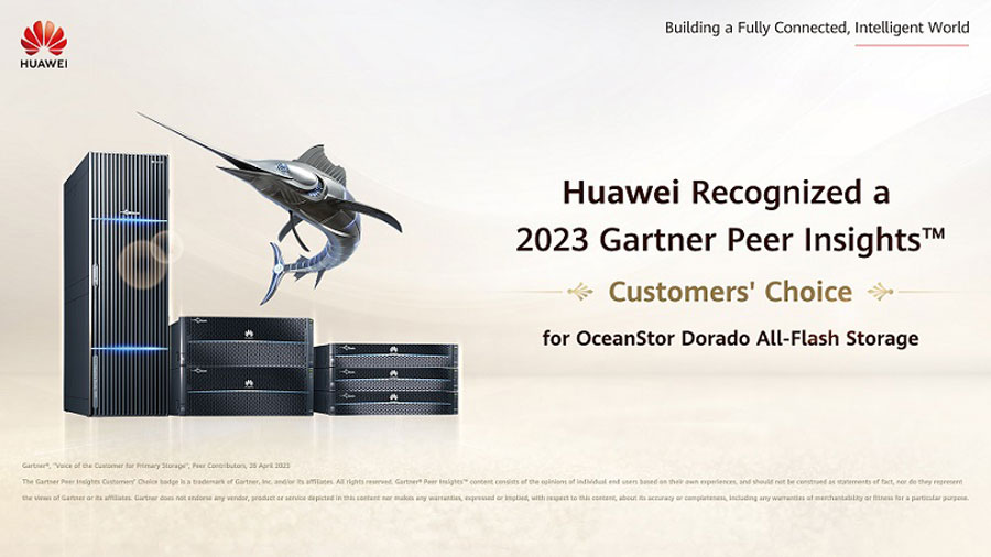 Huawei Recognized as a Customers Choice in 2023 Gartner Peer Insights Voice of the Customer for Primary Storage for Its OceanStor Dorado All Flash Storage
