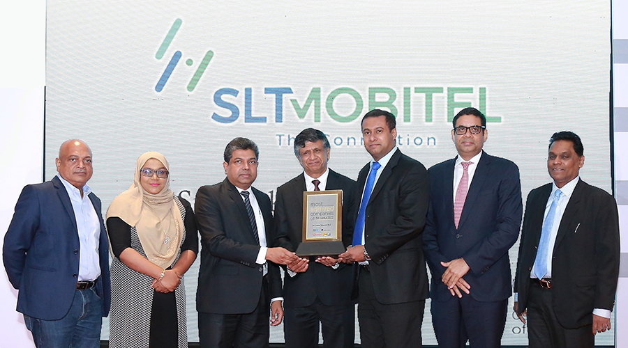 SLT MOBITEL recognised once again among Sri Lanka s Top 10 Most Admired Organizations