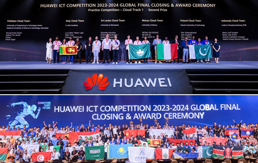 Sri Lankan Team from Moratuwa University Secures Second Prize at Huawei ICT Competition 20232024 Global Finals