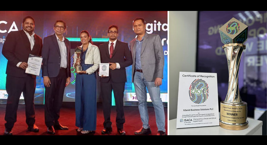 hSenidBiz wins Technology Resilient Company Award at ISACA Sri Lanka s First Digital Trust Awards ceremony