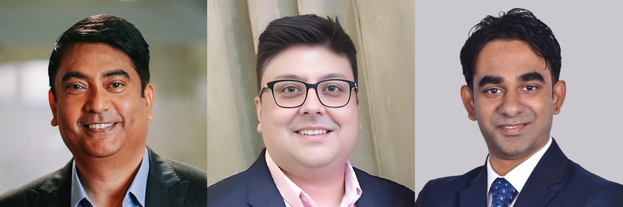 Ravi Kunwar CEO VP India APAC HMD Vivek Khandelwal General Manager Emerging Asia HMD and Gayan Wijethilaka Country Head HMD