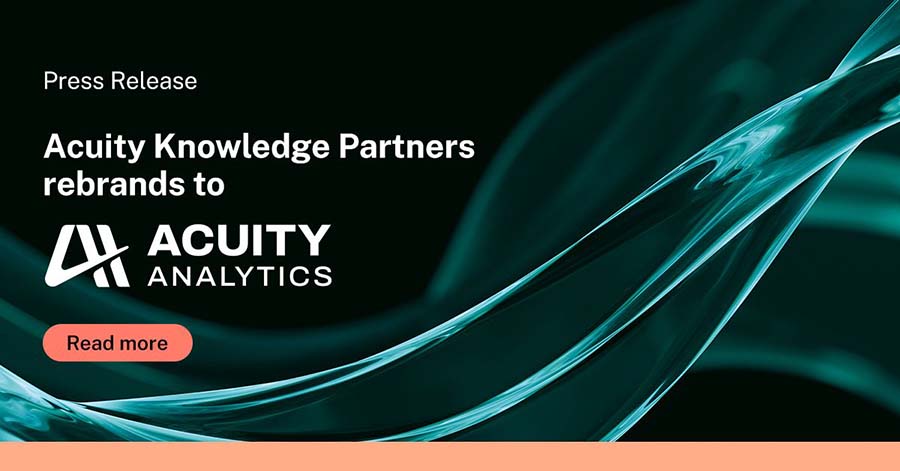 Acuity Knowledge Partners rebrands to Acuity Analytics and launches new website