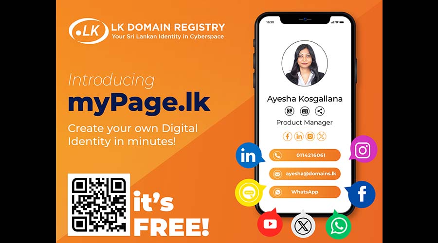 LK Domain Registry Empowers Sri Lankans to Create Their Own Digital Identity with myPage.lk