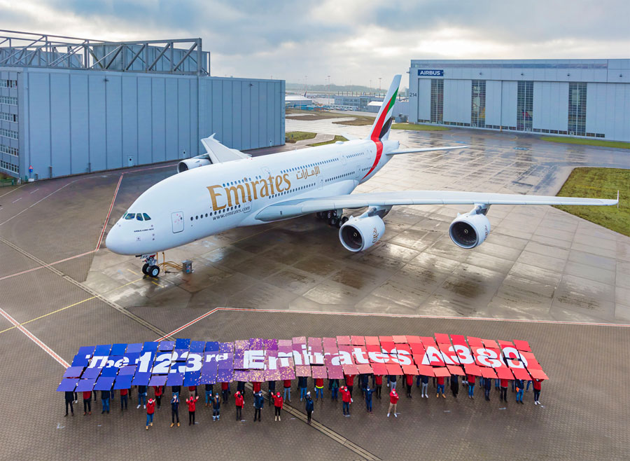 Emirates completes A380 fleet with 123rd delivery of iconic aircraft