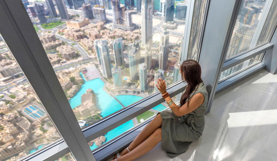 View from at the top of Burj Khalifa