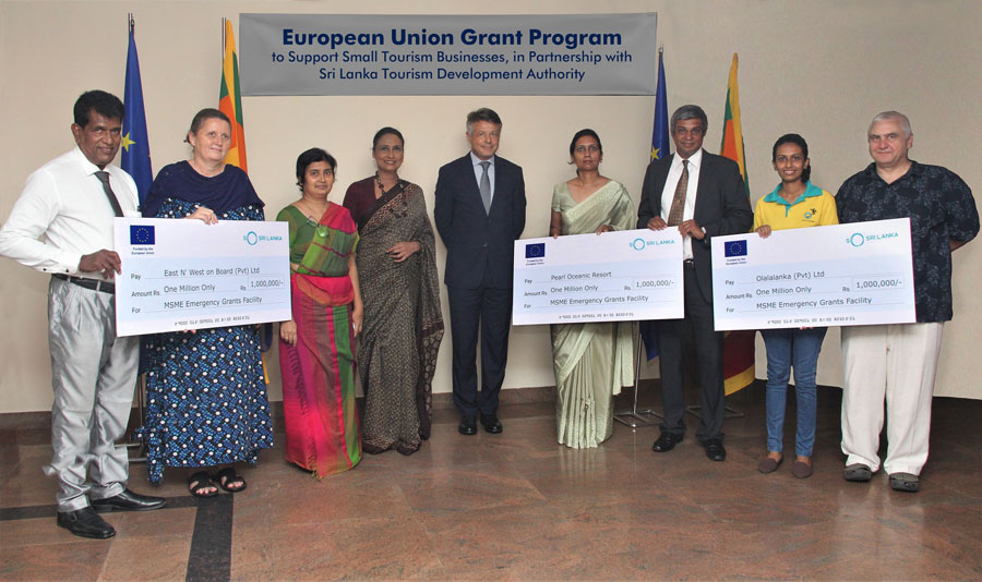 European Union gives 60 million rupees in grants to support small tourism businesses in partnership with Sri Lanka Tourism Development Authority