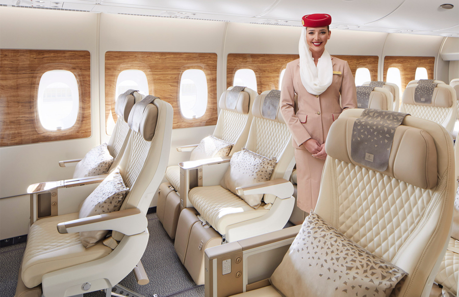 Emirates will showcase its full Premium Economy Class offering at ATM