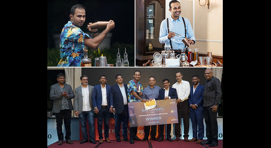 Shan Hussain Crowned Bar Champ 2023 at the Hotel Show in Colombo Representing Uga Residence