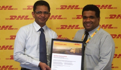 DHL Express awards Standard Chartered with a GOGREEN Certificate in Sri Lanka