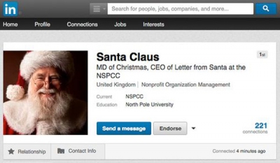 Santa Claus joins LinkedIn to recruit copywriters for this year&#039;s NSPCC &#039;Letter from Santa&#039; campaign