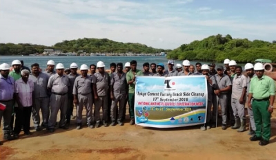 Tokyo Cement Joins Trinco Coastal Cleanup Campaign by MEPA