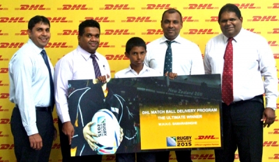 Sri Lankan student honored with opportunity to deliver match ball at Rugby World Cup 2015