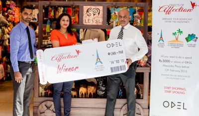 Odel Valentine’s shopper wins dream prize of two return air tickets to Paris