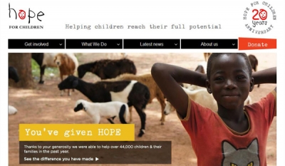 Hope For Children unveils website to celebrate 20 years