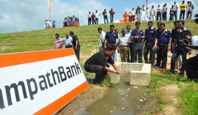 Sampath Bank renovates Dematawa Tank at Paduvasnuwara