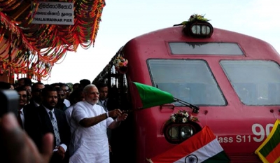Indian Prime Minister inaugurates Talai Mannar Railway Line