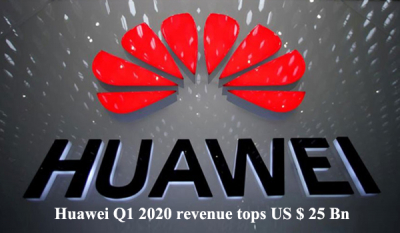 Huawei Q1 2020 revenue tops US $ 25 Bn