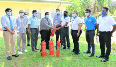 HNB fortifies IDH medical stores against fire outbreaks with donation of extinguishers