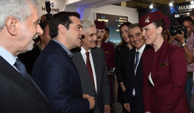 Qatar Airways Exhibits at International Shipping Exhibition Posidonia 2016