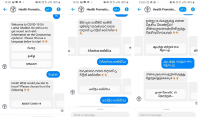 HPB launches automated Messenger experience to aid Sri Lankans in fight against Coronavirus